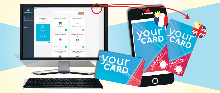 EvolutionWeb Multilingua con Card e Card virtuale