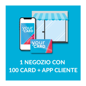 1 negozio con 100 card e app cliente