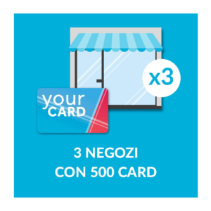 3 negozi con 500 card