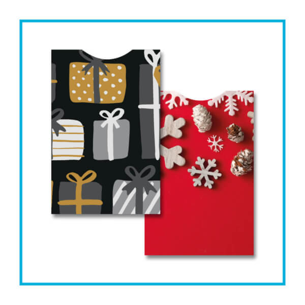 porta gift card astuccio sleeve natale e neutro