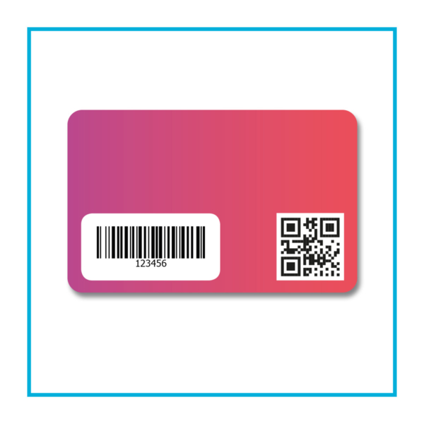 Tessera fedeltà con barcode e QR code