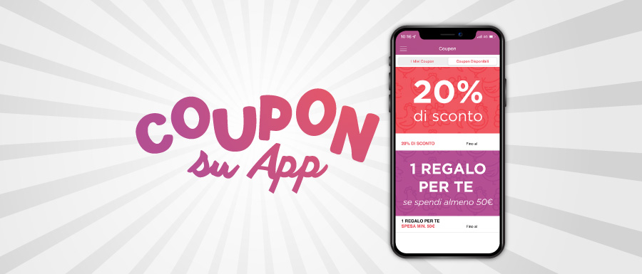 Coupon a scelta per i clienti su App