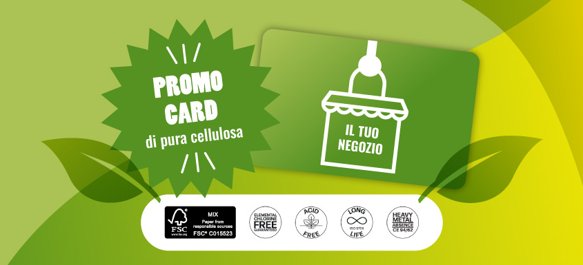 Promozione Card in pura cellulosa